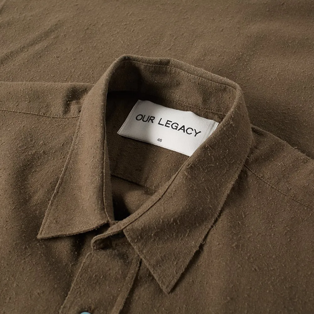 Our Legacy Classic ShirtDark Olive Silk