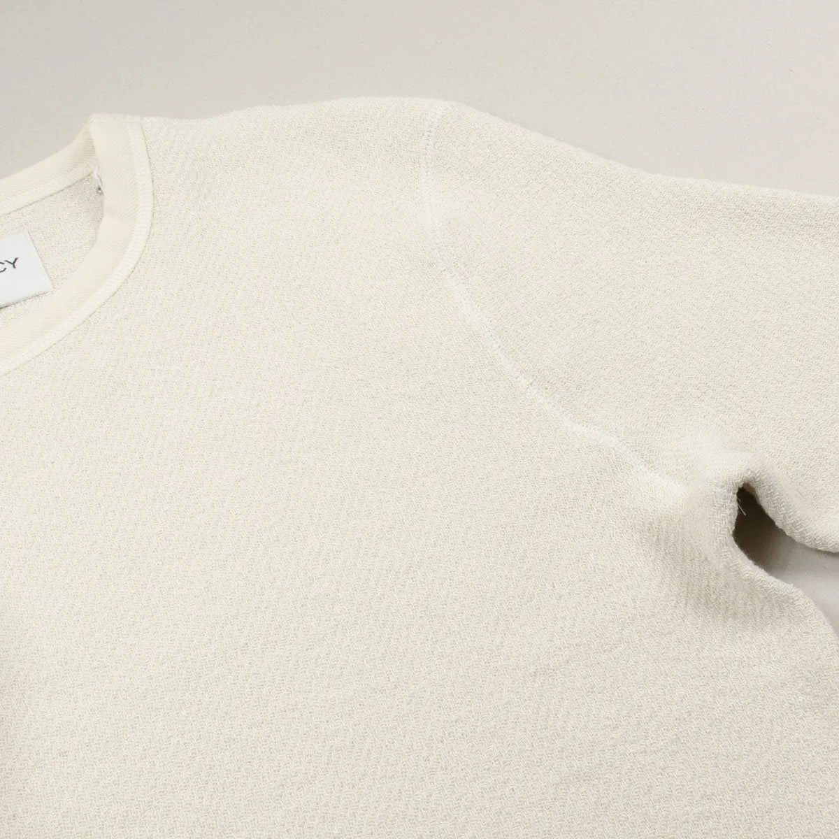 Our Legacy SPLASH - Open Longsleeve Sweatshirt - White Chunky Waffle