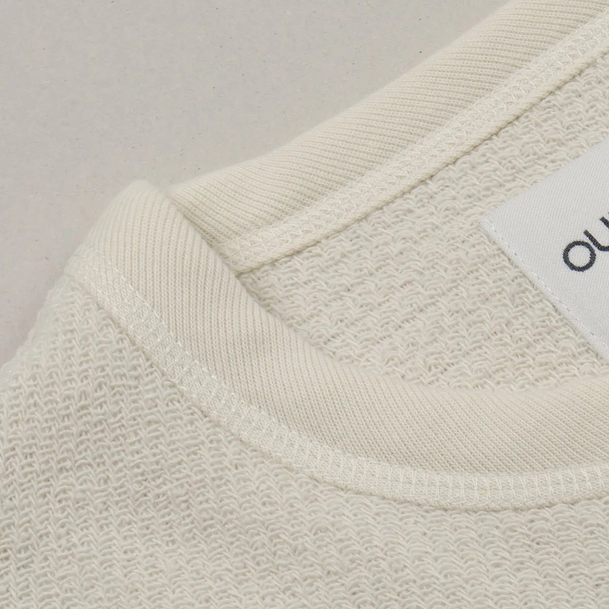 Our Legacy SPLASH - Open Longsleeve Sweatshirt - White Chunky Waffle