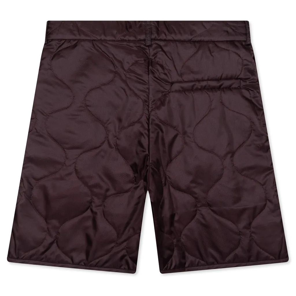 Pleaded Padded Shorts - Auburn