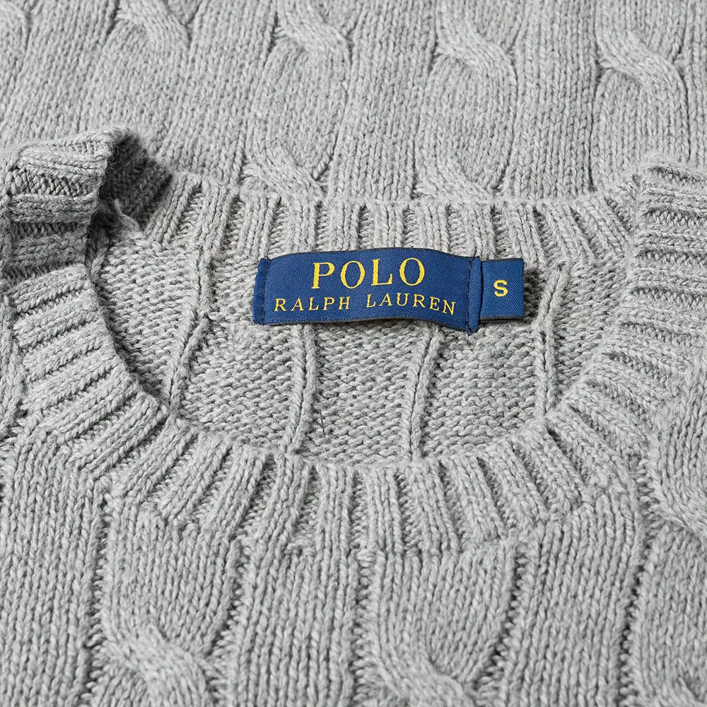 Polo Ralph Lauren Cable Crew KnitLight Grey