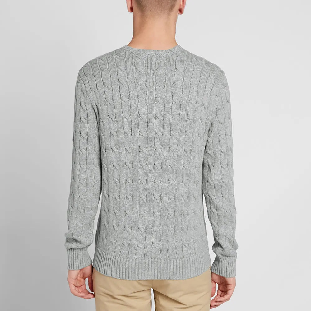 Polo Ralph Lauren Cable Crew KnitLight Grey