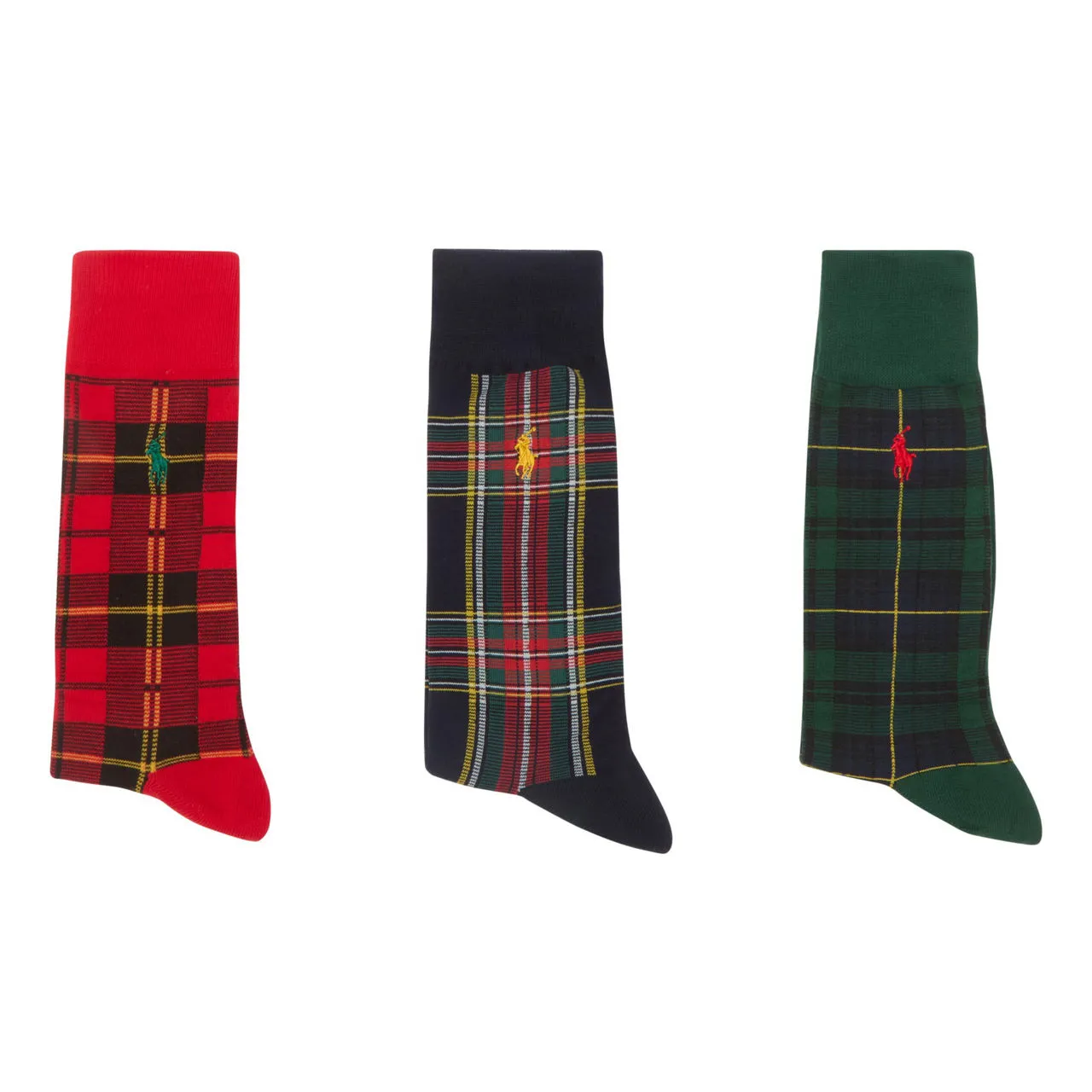 POLO RALPH LAUREN Three-Pack Tartan Sock Gift Set - ASSORTED