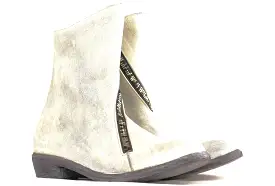 Spiral Zip Boot  |  Dirty white