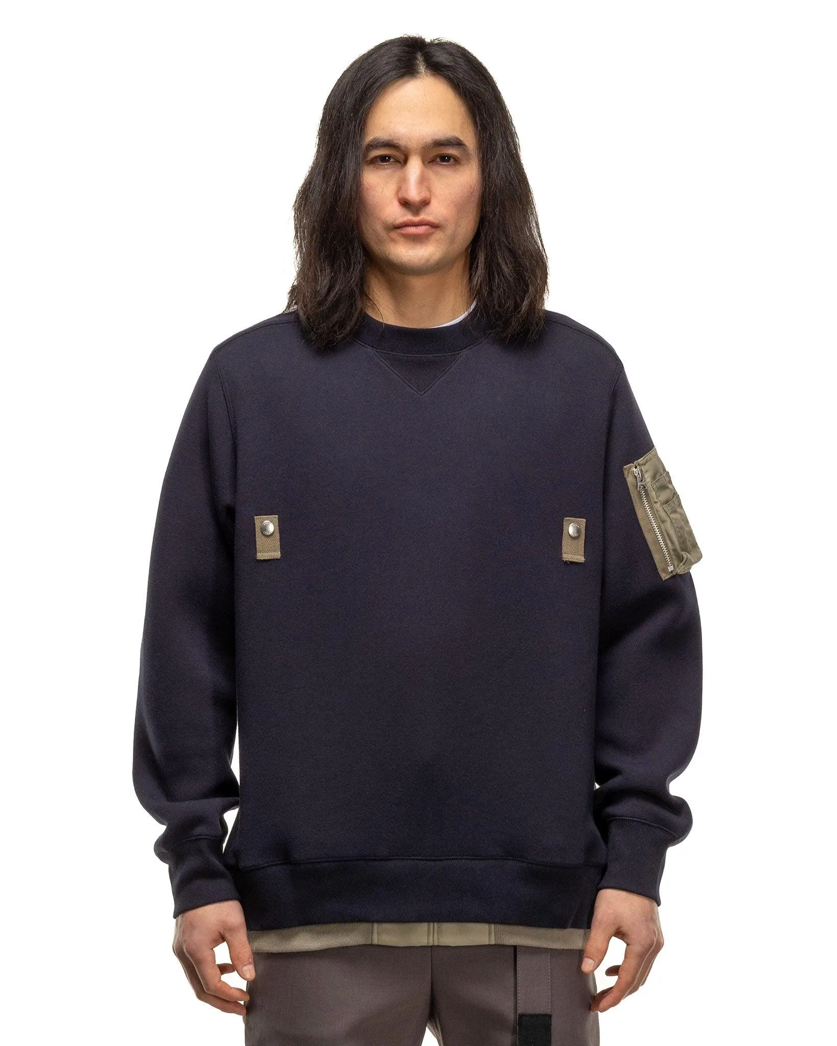 Sponge Sweat x Nylon Twill Pullover Navy