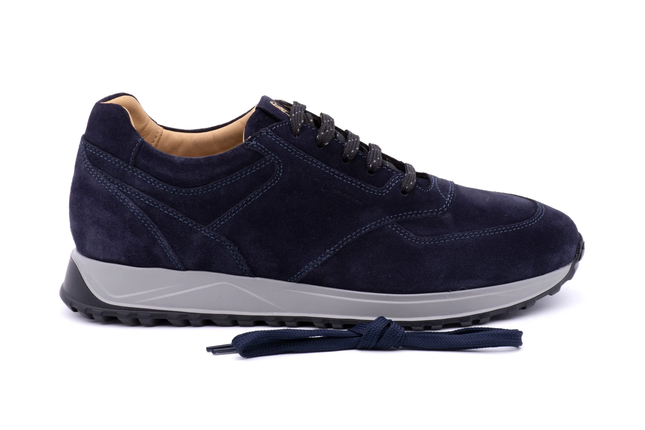 Suede Sneaker on Two-Tone Sole