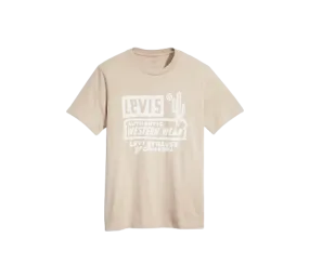 T-SHIRT LEVI'S  GRAPHIC WESTERN GARMENT DYE FEATHER GRAY CREAM