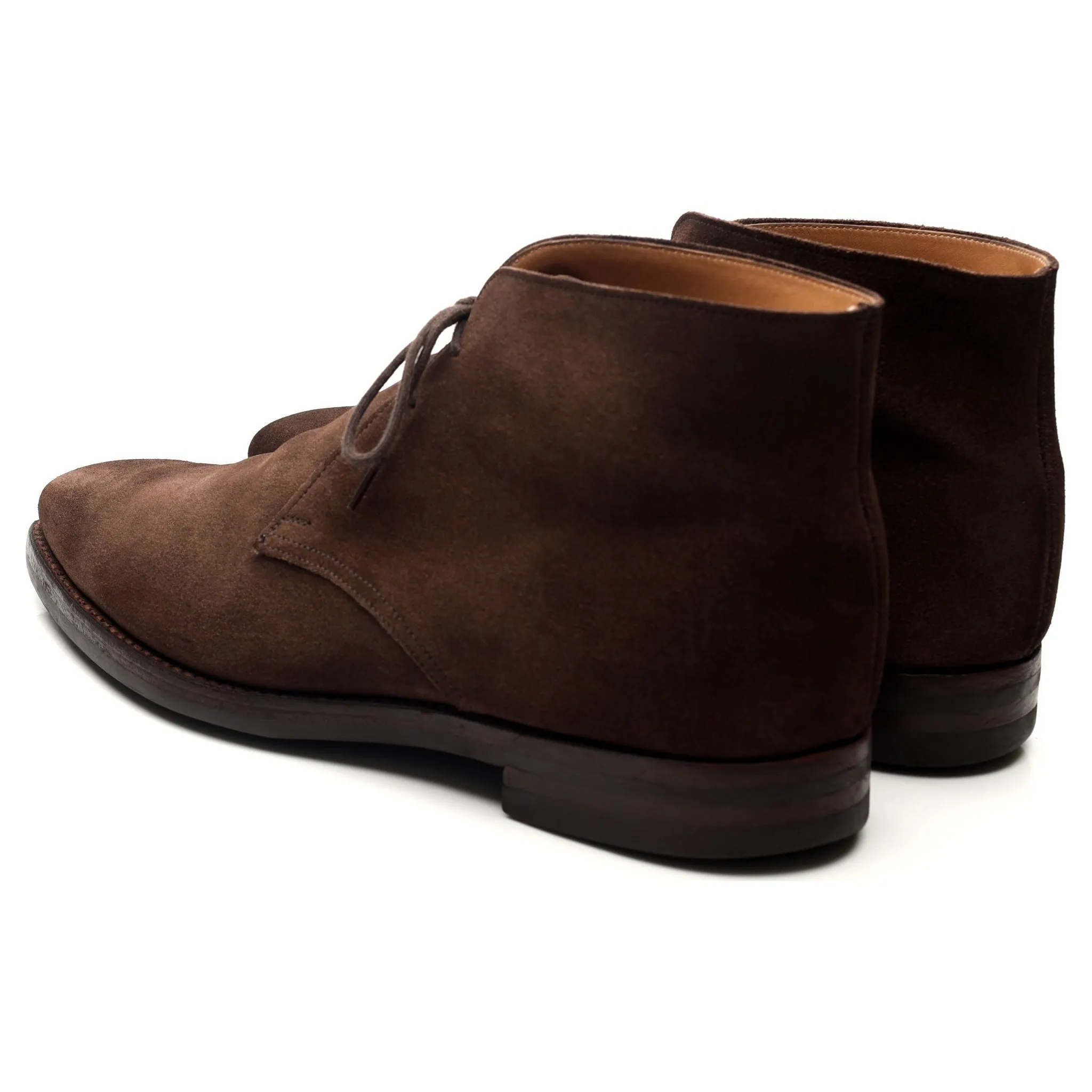 'Tetbury' Dark Brown Suede Chukka Boots UK 10 E