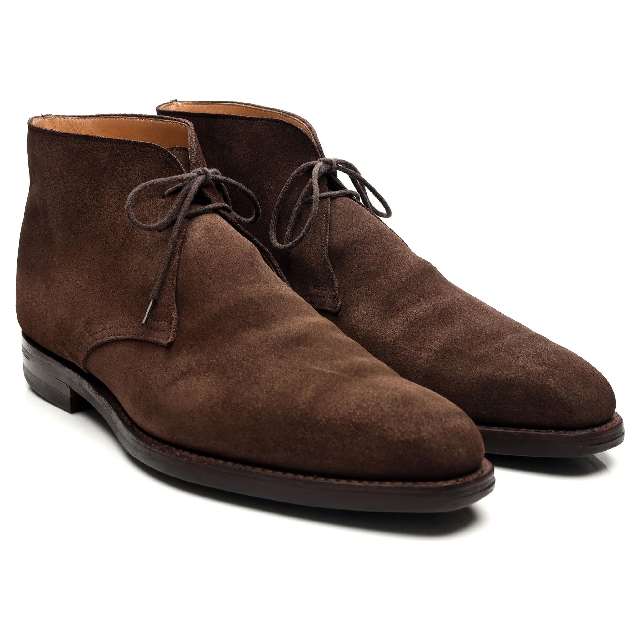 'Tetbury' Dark Brown Suede Chukka Boots UK 10 E