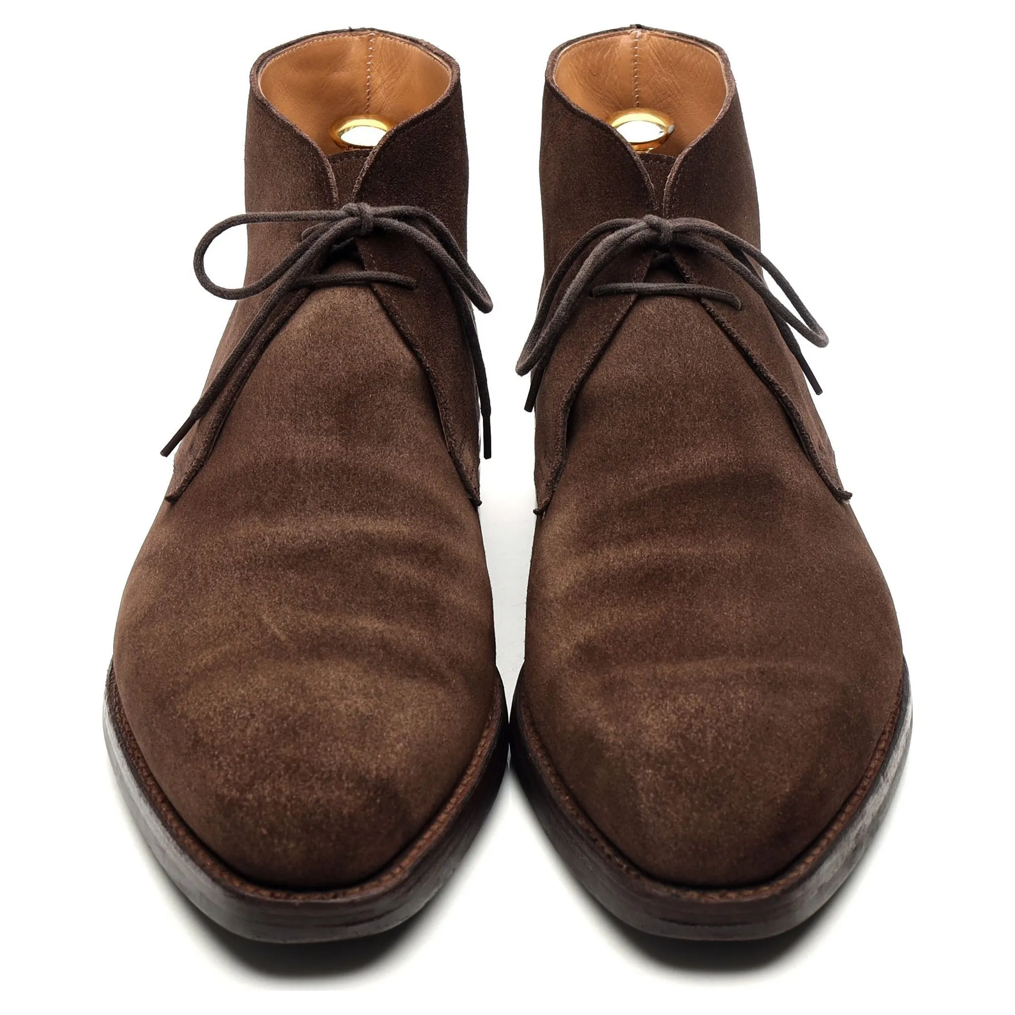 'Tetbury' Dark Brown Suede Chukka Boots UK 10 E