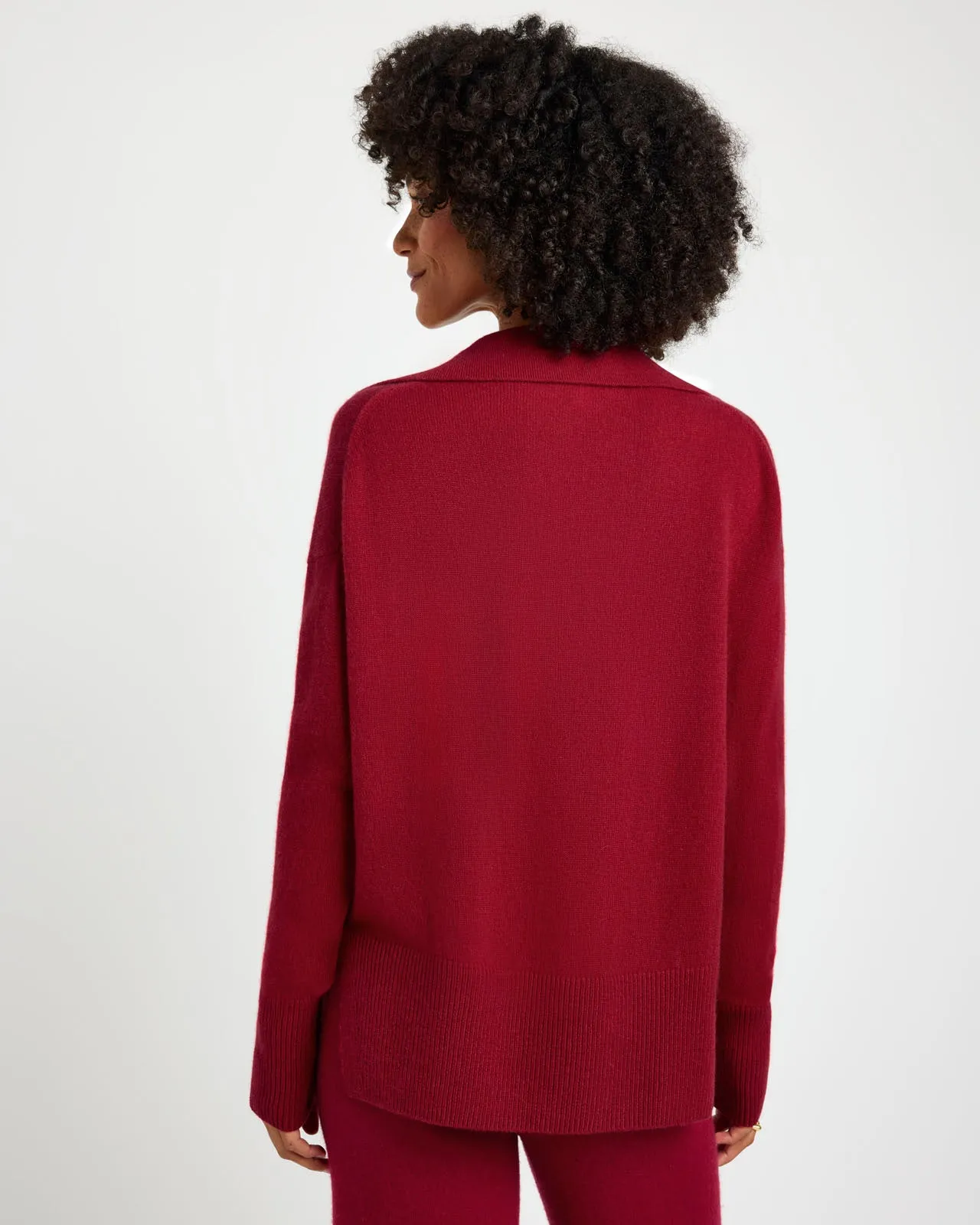 Tori Cashmere Polo Sweater