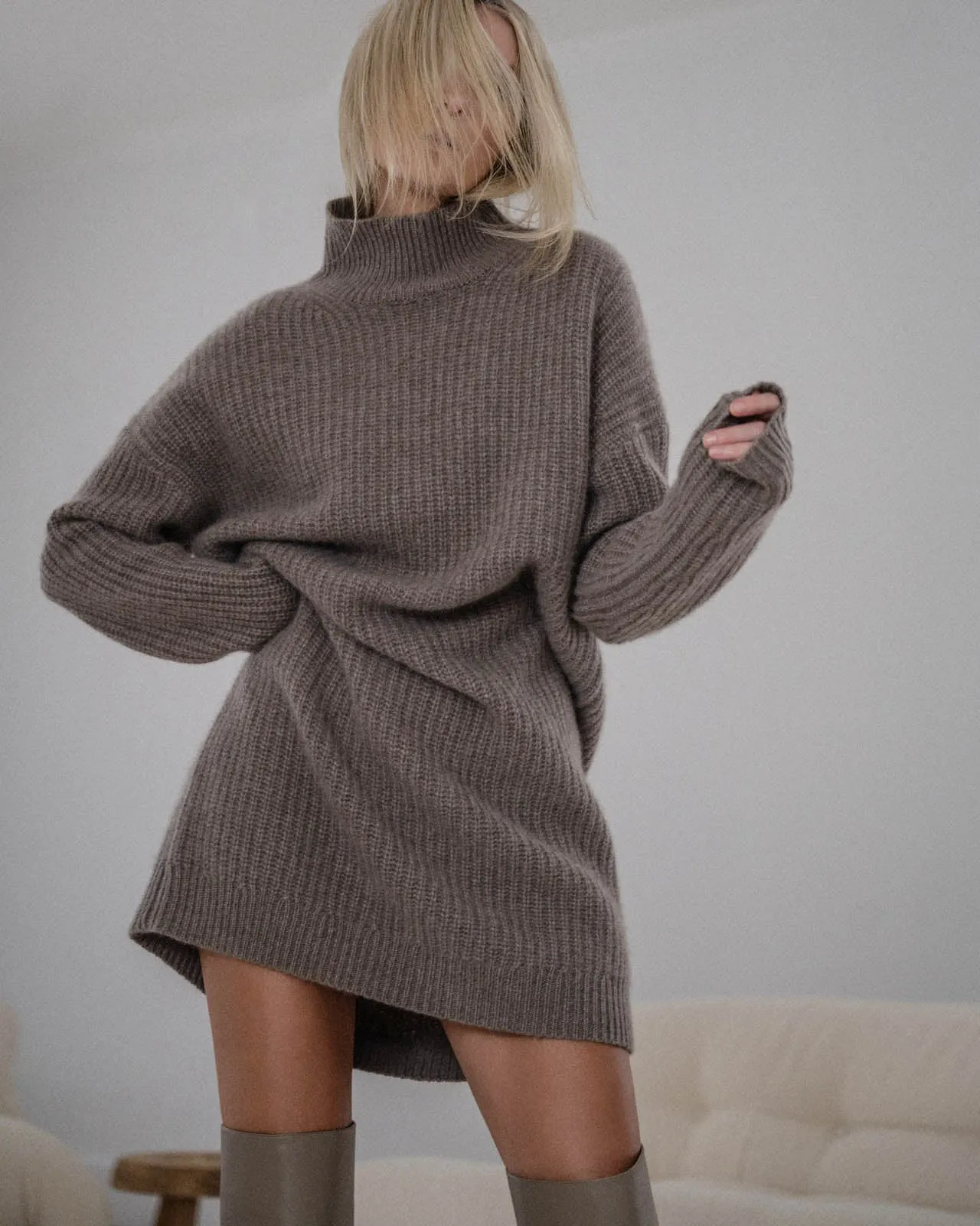 Tori Cashmere Tunic Sweater Dress