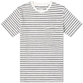 Universal Works Big Pocket Stripe T-ShirtNatural