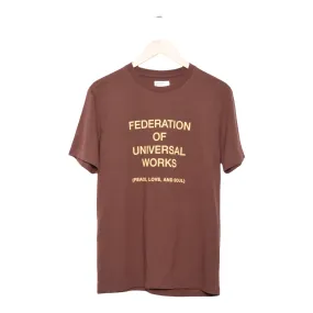 Universal Works Federation Organic Tee brown 26651