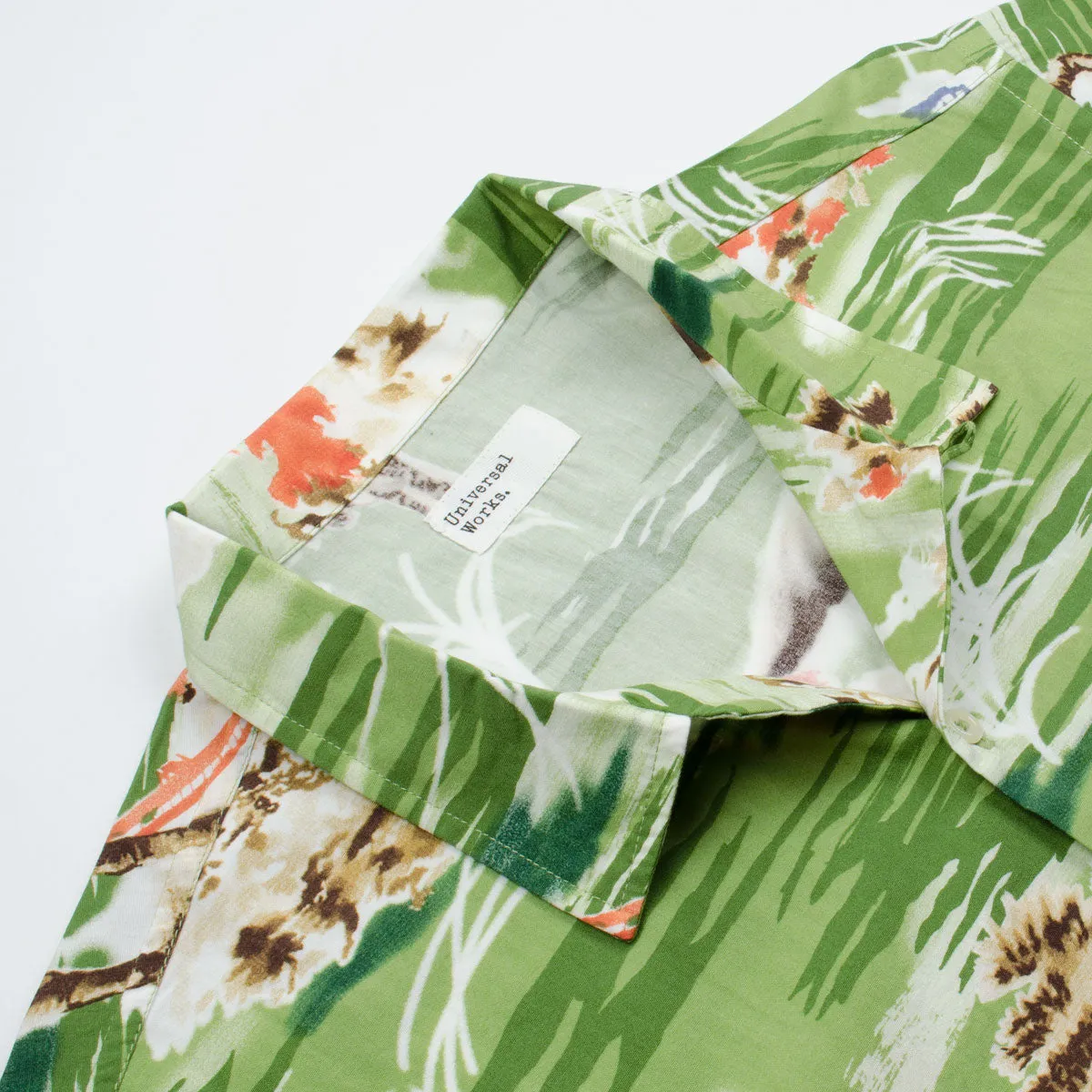 Universal Works - Road Shirt - Fuji Summer Print - Green