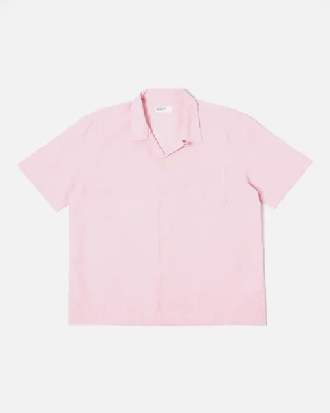 UNIVERSAL WORKS ROAD SHIRT IN PINK ORGANIC OXFORD