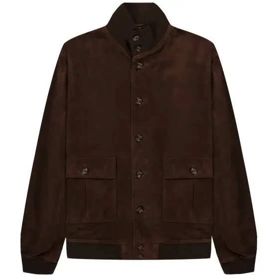 Valstarino Lined Suede Jacket Cafe