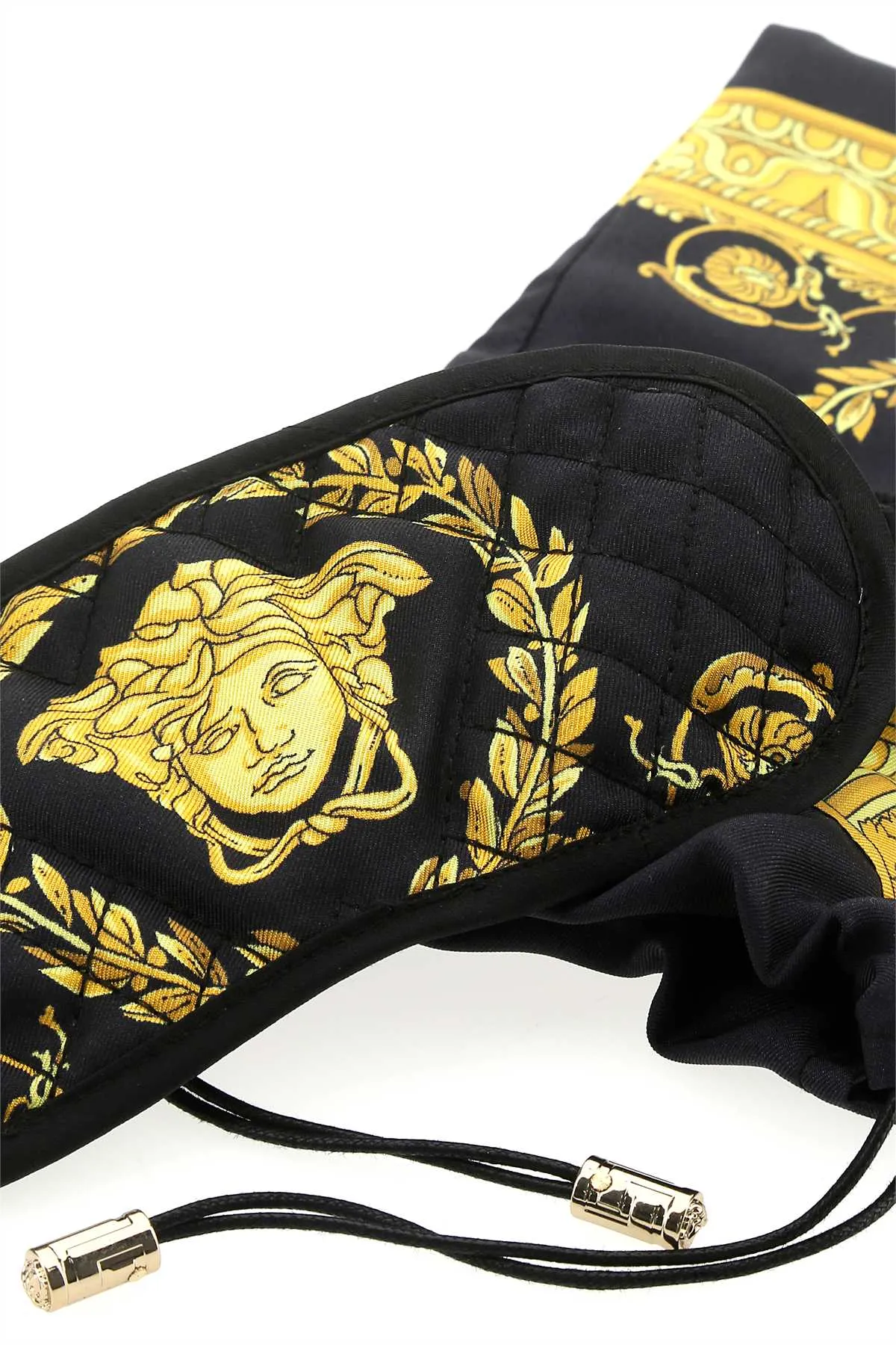 Versace Baroque-Print Quilted Eye Mask