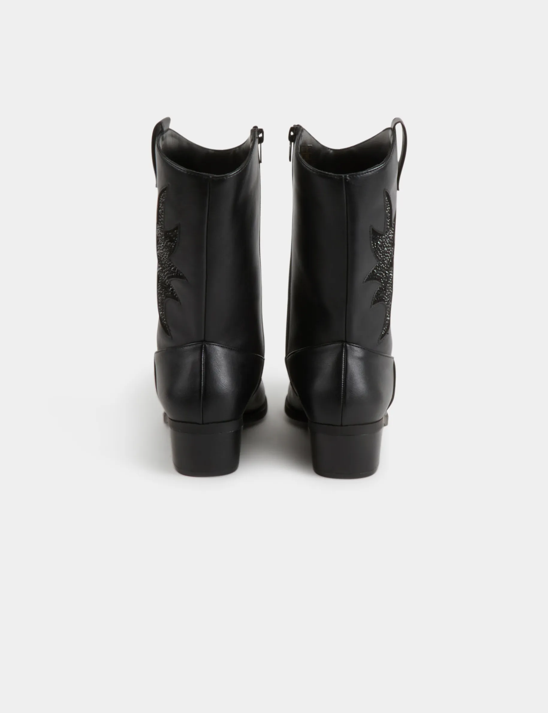 Western style boots black women