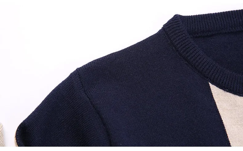 Winter Luxury Fashion Men's Thick Warm Knitted Pullover Jersey Sweater