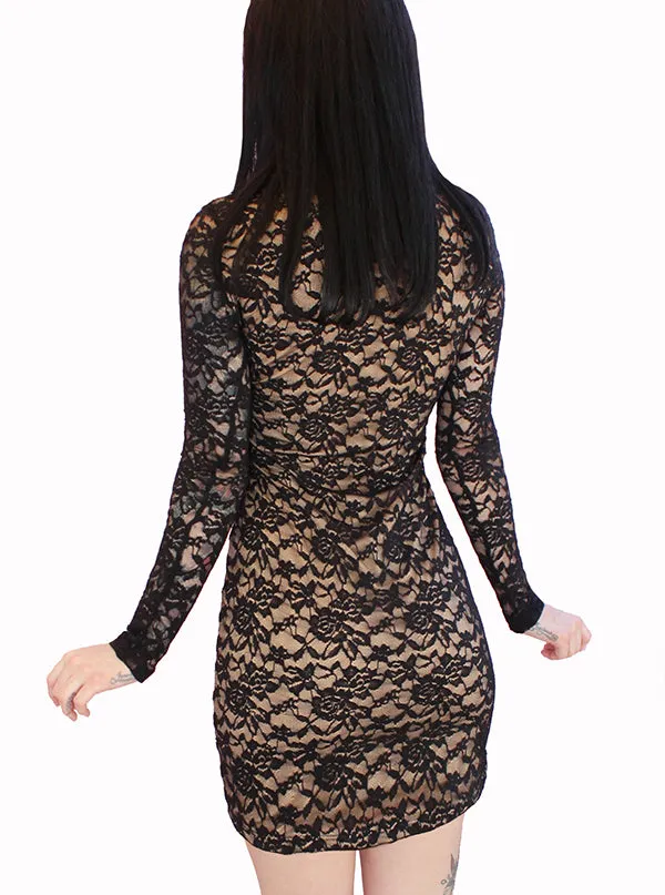 Women's Glampire Lace Mini Corset Dress