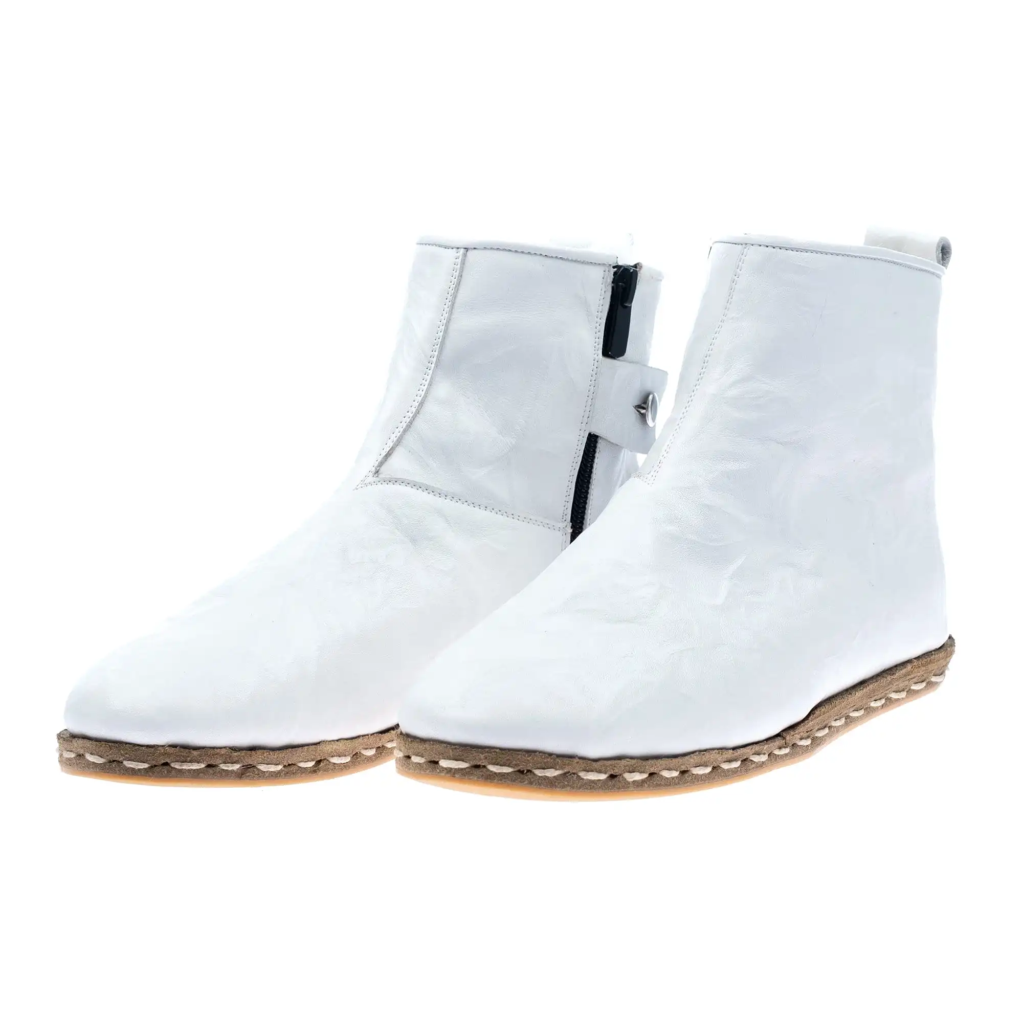 Women's White Shearling Boots