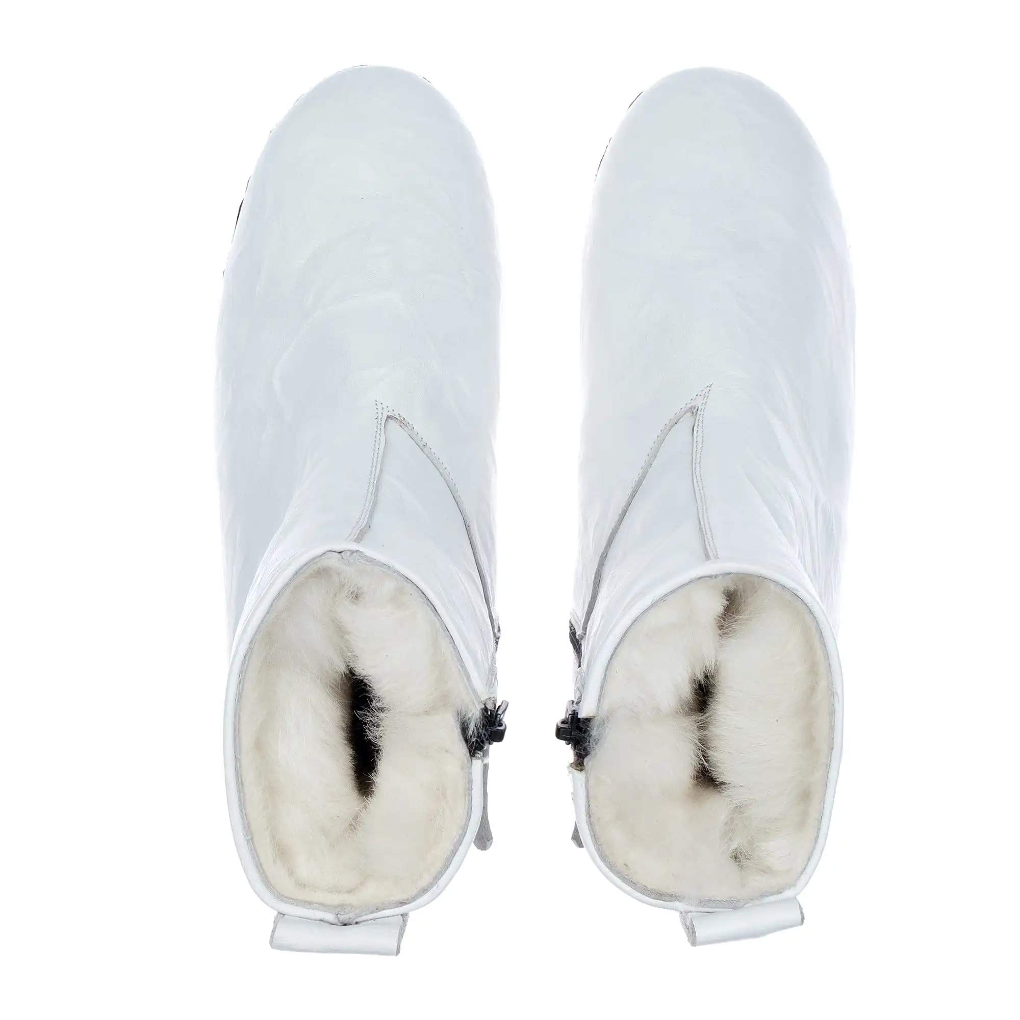 Women's White Shearling Boots