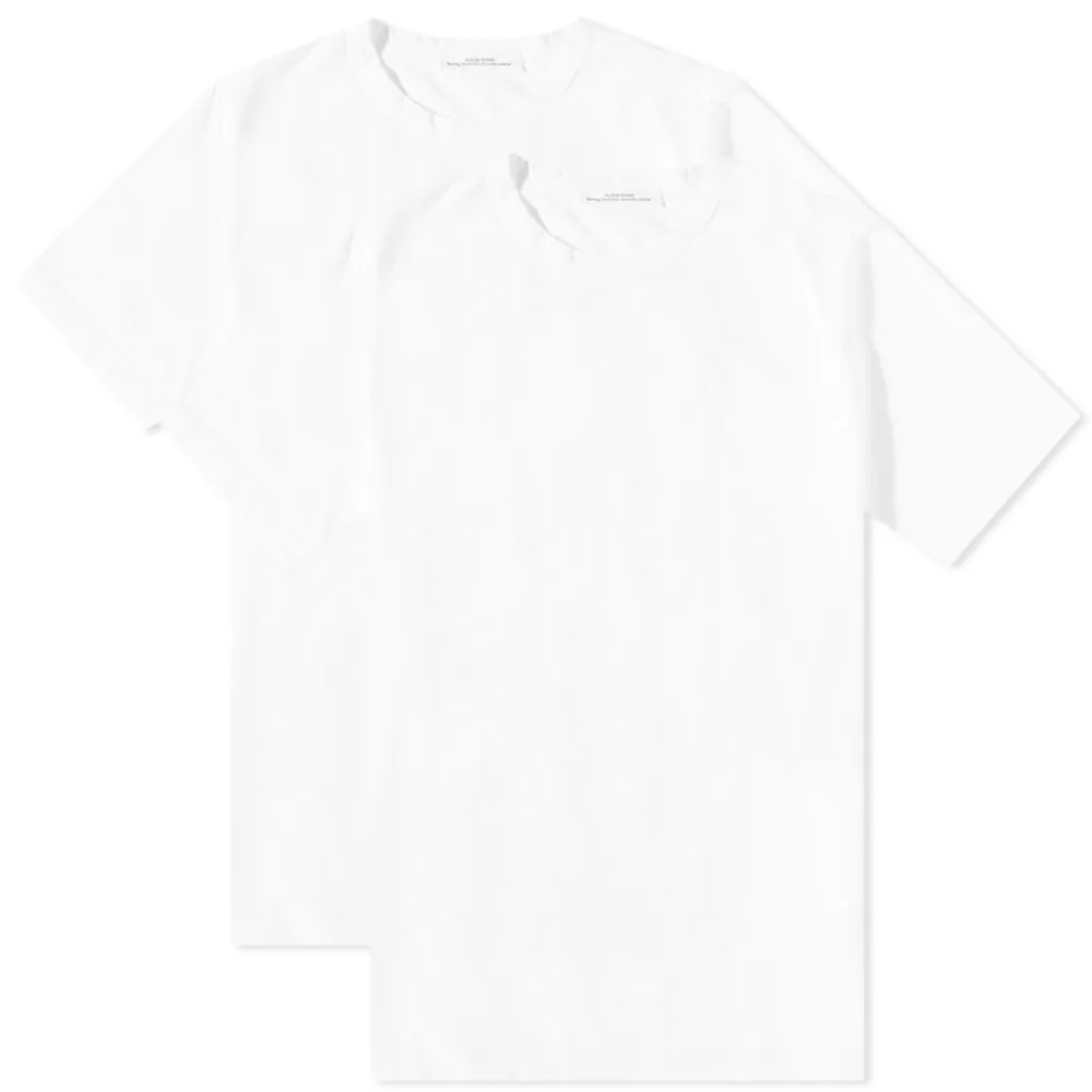 Wood Wood Allan Crew T-Shirt - 2 PackBright White