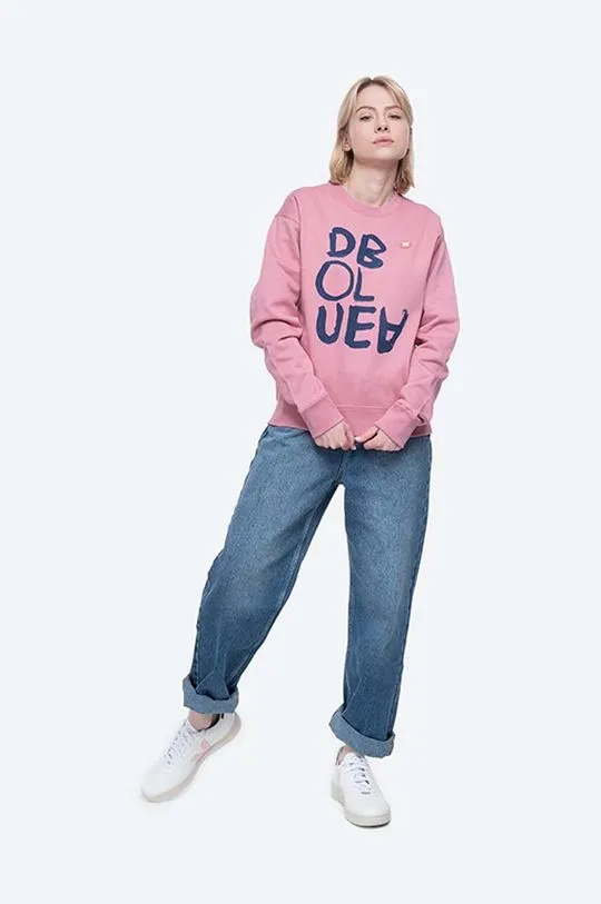 Wood Wood cotton sweatshirt Jess women's pink color