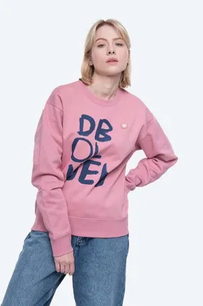 Wood Wood cotton sweatshirt Jess women's pink color