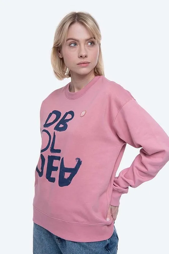 Wood Wood cotton sweatshirt Jess women's pink color