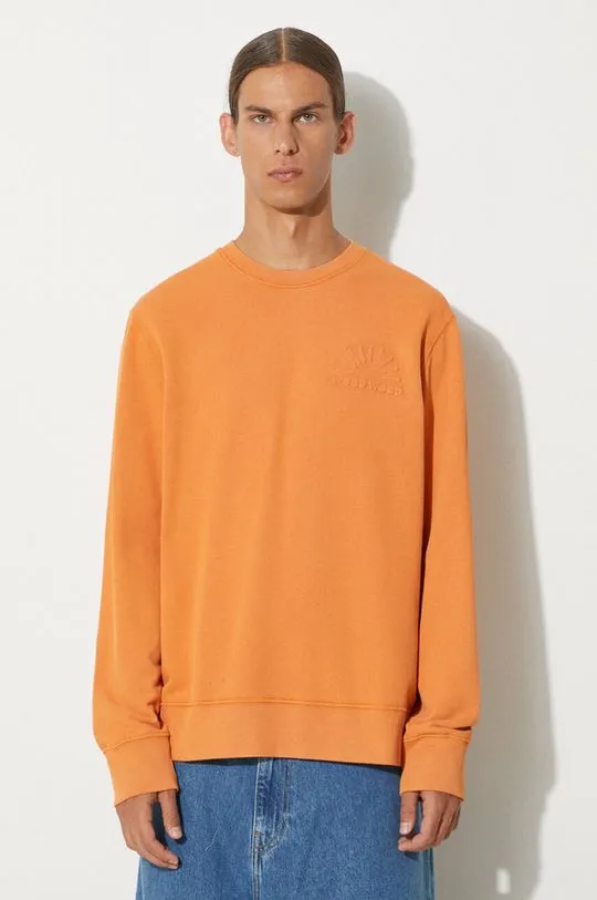 Wood Wood cotton sweatshirt men's orange color