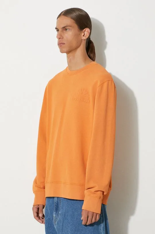 Wood Wood cotton sweatshirt men's orange color