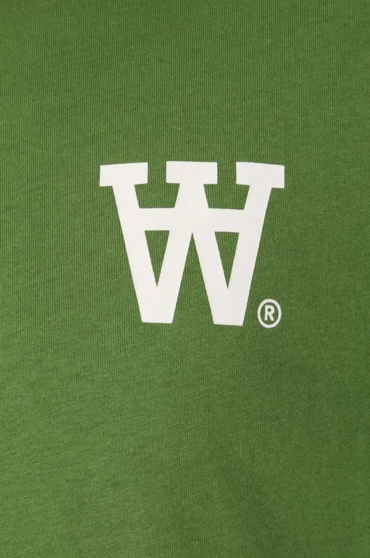 Wood Wood cotton t-shirt Ace AA Logo men’s green color with a print 10285709.2222