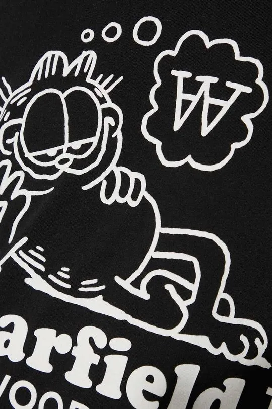 Wood Wood cotton t-shirt X Garfield black color