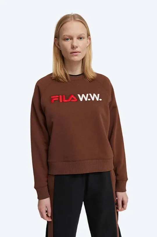 Wood Wood sweatshirt Elene x Filla women's brown color