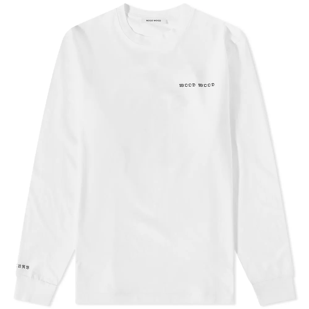 Wood Wood x Jerkcurb Mask Longsleeve T-ShirtWhite