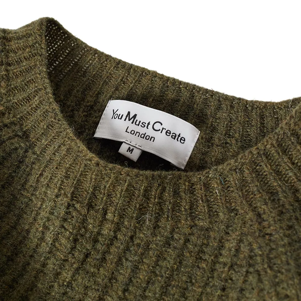 YMC Rib Crew KnitLoden