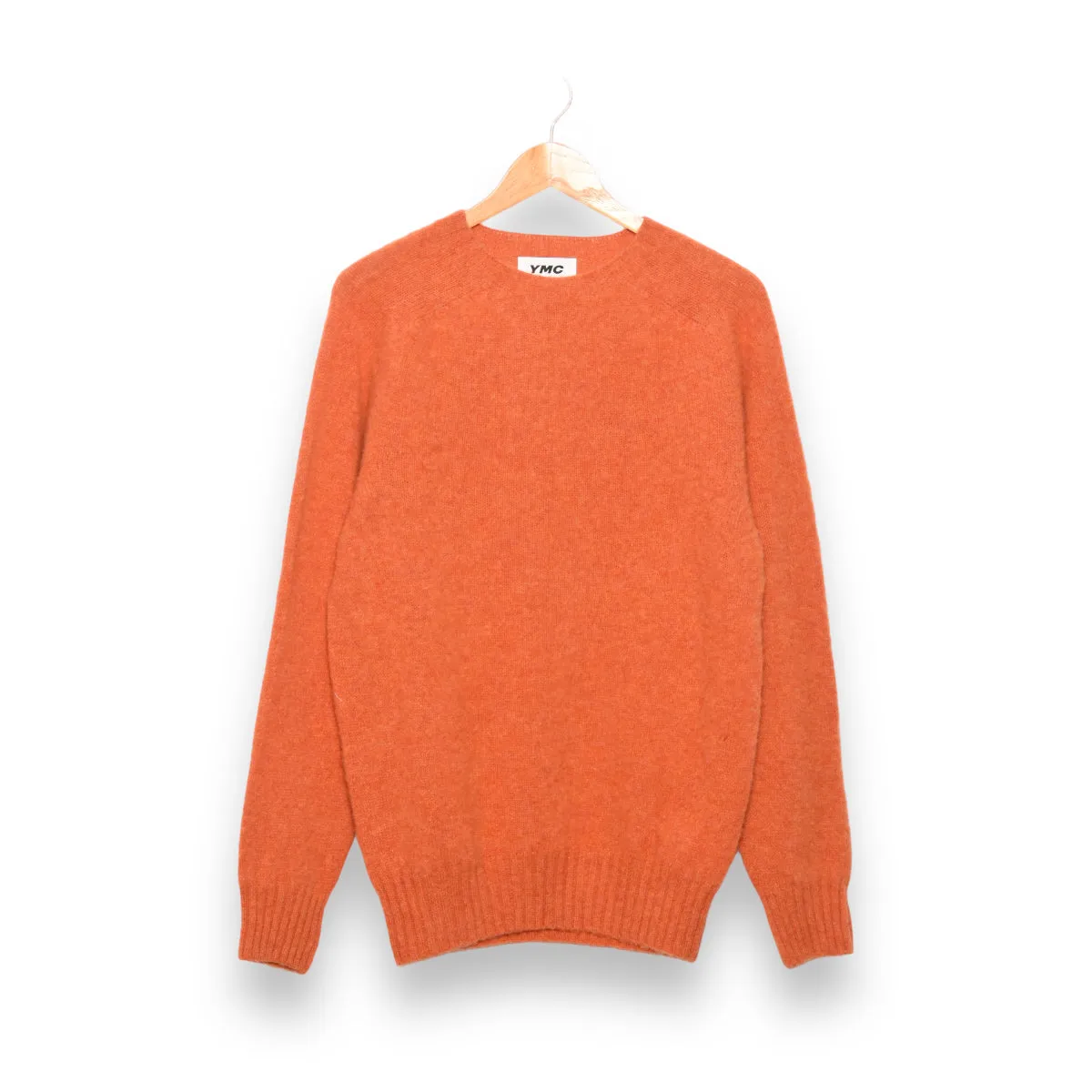 YMC Suedehead Crew Neck Knit orange