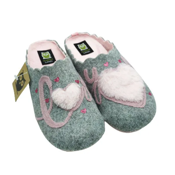 Zapatilla de casa fieltro Love you de Marpen Slippers