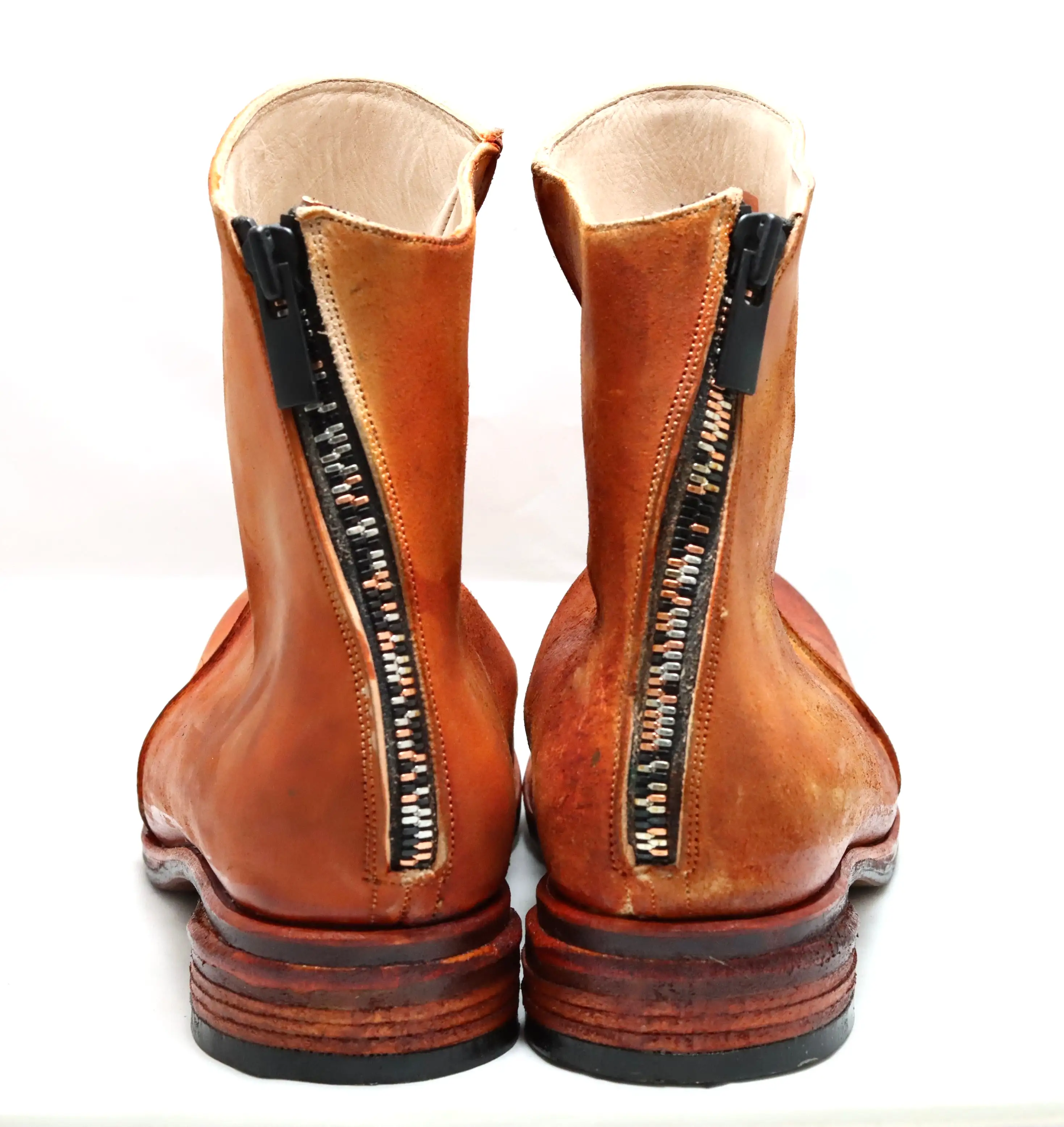 Zip Back Boot  |  Cognac cordovan