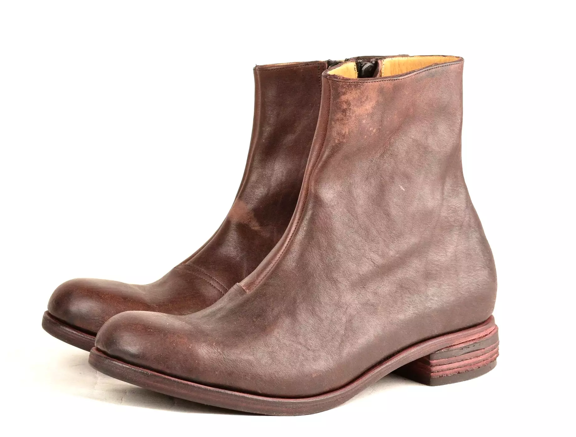 Zip Sided Boot  |  Burgundy Mustang