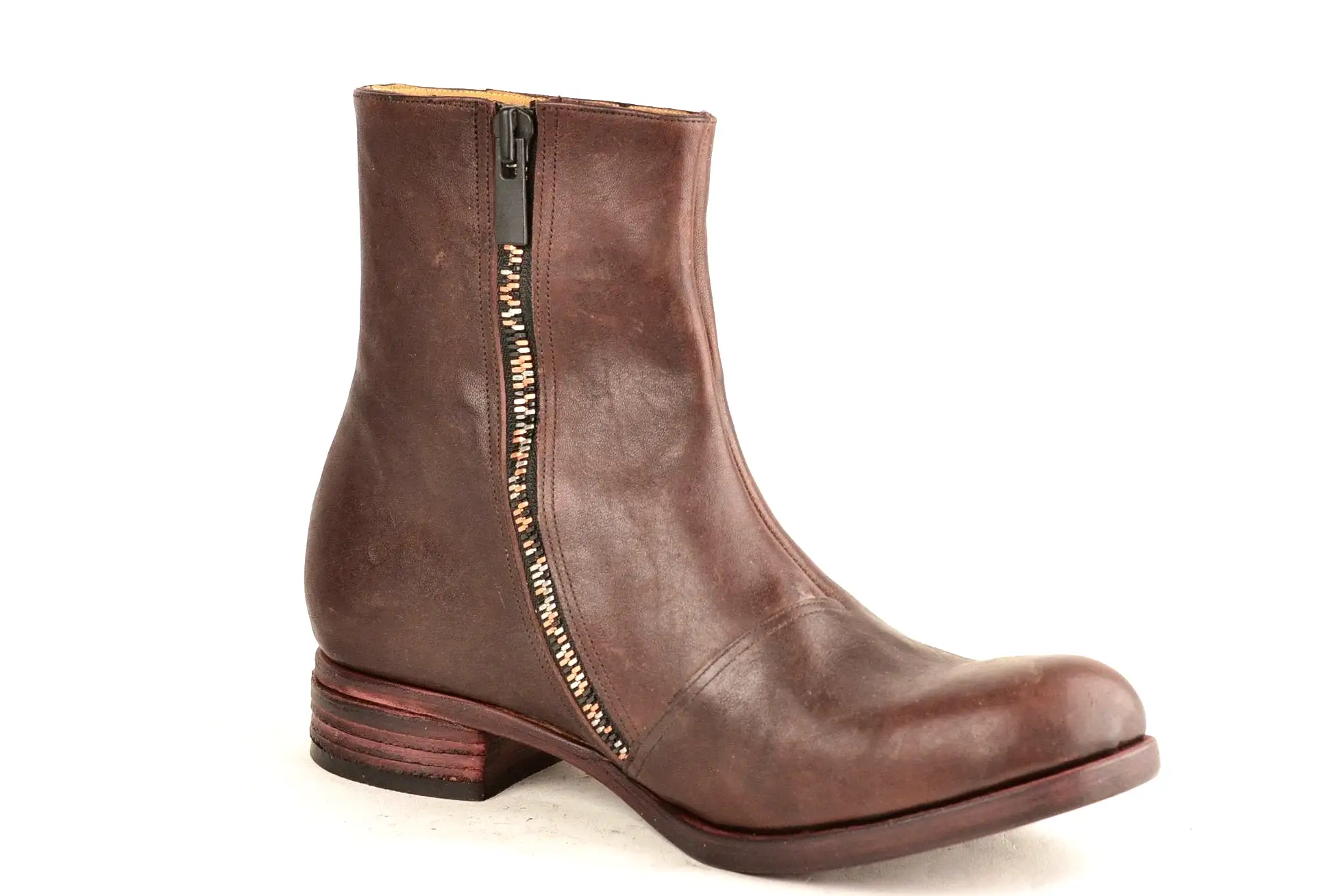 Zip Sided Boot  |  Burgundy Mustang